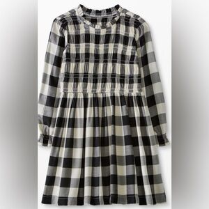 Hanna Andersson Smoked Dress Black/Ecru